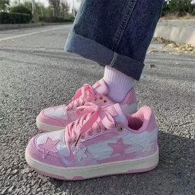 Women's Fashionable And Versatile Casual Low-top Sneakers (Option: Pink-36)